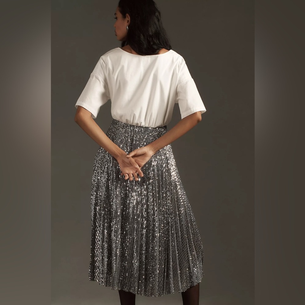 Anthropologie Delfi Collective Sequin Twofer Midi Dress - Picture 2 of 11